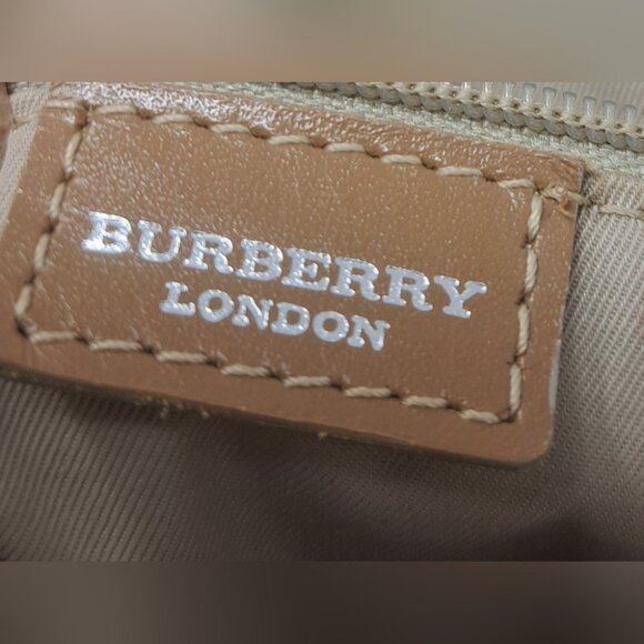 Burberry Mini Boston Bag Handbag Tote Handle Bag Pink Nova Check PVC 9.5" x 7" - Picture 3 of 16